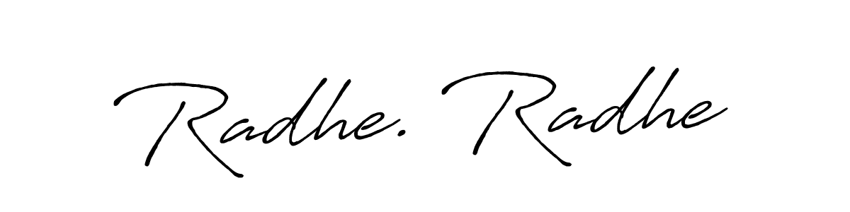 The best way (Antro_Vectra_Bolder) to make a short signature is to pick only two or three words in your name. The name Radhe. Radhe include a total of six letters. For converting this name. Radhe. Radhe signature style 7 images and pictures png