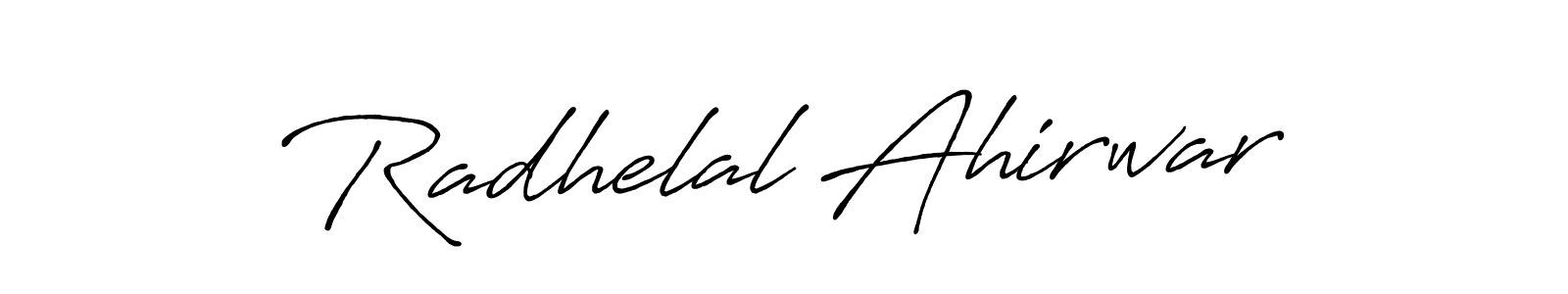 It looks lik you need a new signature style for name Radhelal Ahirwar. Design unique handwritten (Antro_Vectra_Bolder) signature with our free signature maker in just a few clicks. Radhelal Ahirwar signature style 7 images and pictures png