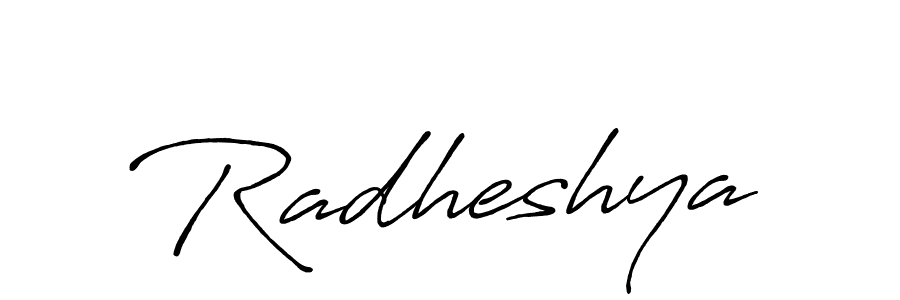 It looks lik you need a new signature style for name Radheshya. Design unique handwritten (Antro_Vectra_Bolder) signature with our free signature maker in just a few clicks. Radheshya signature style 7 images and pictures png