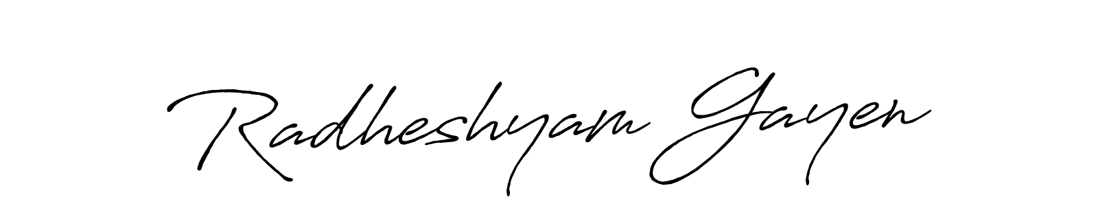This is the best signature style for the Radheshyam Gayen name. Also you like these signature font (Antro_Vectra_Bolder). Mix name signature. Radheshyam Gayen signature style 7 images and pictures png