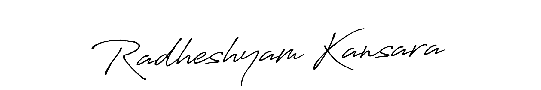 Also we have Radheshyam Kansara name is the best signature style. Create professional handwritten signature collection using Antro_Vectra_Bolder autograph style. Radheshyam Kansara signature style 7 images and pictures png