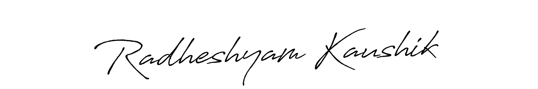 Design your own signature with our free online signature maker. With this signature software, you can create a handwritten (Antro_Vectra_Bolder) signature for name Radheshyam Kaushik. Radheshyam Kaushik signature style 7 images and pictures png