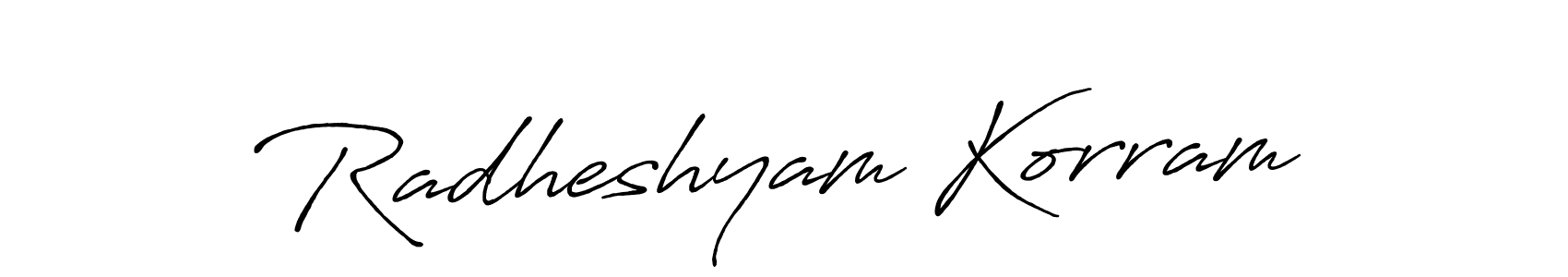 Use a signature maker to create a handwritten signature online. With this signature software, you can design (Antro_Vectra_Bolder) your own signature for name Radheshyam Korram. Radheshyam Korram signature style 7 images and pictures png