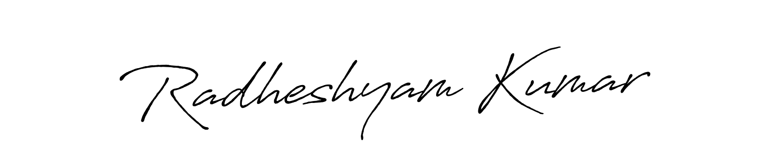 Also we have Radheshyam Kumar name is the best signature style. Create professional handwritten signature collection using Antro_Vectra_Bolder autograph style. Radheshyam Kumar signature style 7 images and pictures png