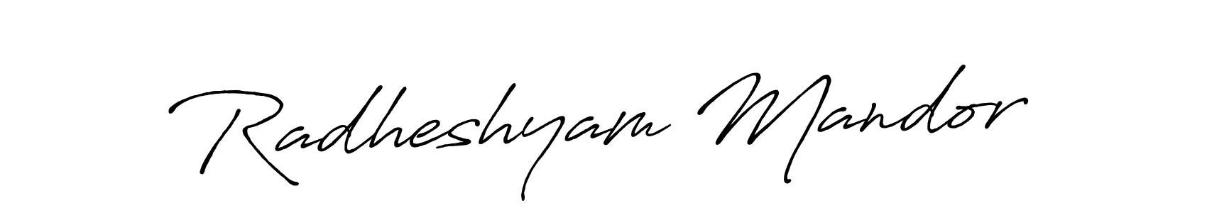 You can use this online signature creator to create a handwritten signature for the name Radheshyam Mandor. This is the best online autograph maker. Radheshyam Mandor signature style 7 images and pictures png