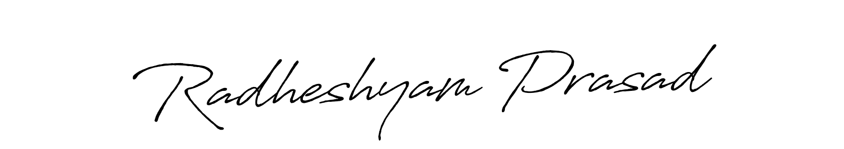 Use a signature maker to create a handwritten signature online. With this signature software, you can design (Antro_Vectra_Bolder) your own signature for name Radheshyam Prasad. Radheshyam Prasad signature style 7 images and pictures png