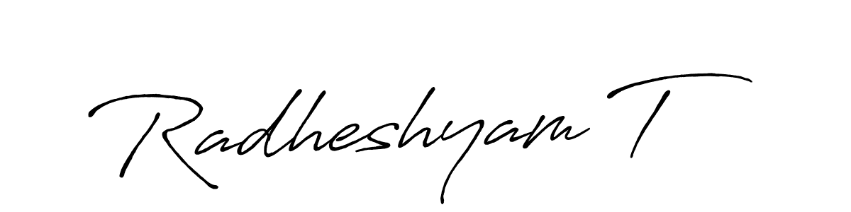 It looks lik you need a new signature style for name Radheshyam T. Design unique handwritten (Antro_Vectra_Bolder) signature with our free signature maker in just a few clicks. Radheshyam T signature style 7 images and pictures png