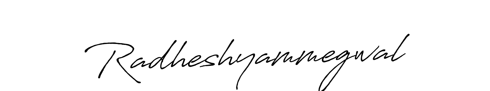 Create a beautiful signature design for name Radheshyammegwal. With this signature (Antro_Vectra_Bolder) fonts, you can make a handwritten signature for free. Radheshyammegwal signature style 7 images and pictures png
