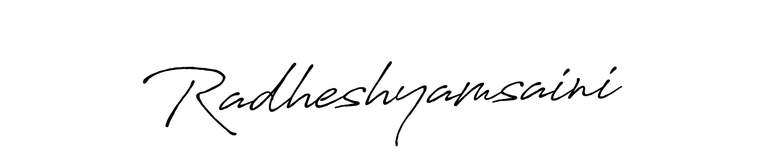 Design your own signature with our free online signature maker. With this signature software, you can create a handwritten (Antro_Vectra_Bolder) signature for name Radheshyamsaini. Radheshyamsaini signature style 7 images and pictures png