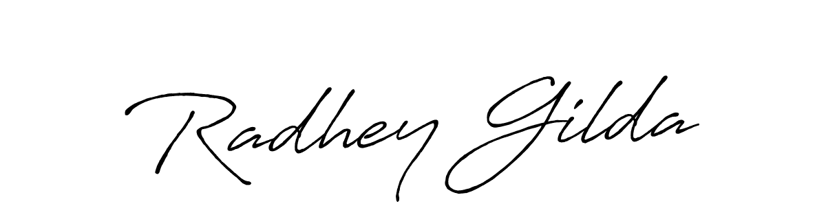 How to Draw Radhey Gilda signature style? Antro_Vectra_Bolder is a latest design signature styles for name Radhey Gilda. Radhey Gilda signature style 7 images and pictures png
