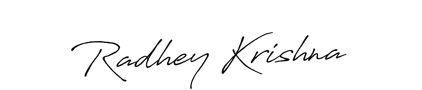 Make a beautiful signature design for name Radhey Krishna. With this signature (Antro_Vectra_Bolder) style, you can create a handwritten signature for free. Radhey Krishna signature style 7 images and pictures png