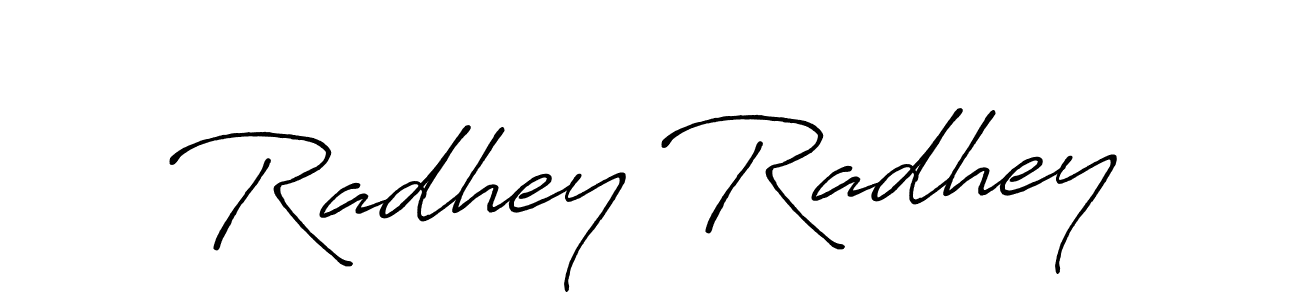 Make a beautiful signature design for name Radhey Radhey. With this signature (Antro_Vectra_Bolder) style, you can create a handwritten signature for free. Radhey Radhey signature style 7 images and pictures png