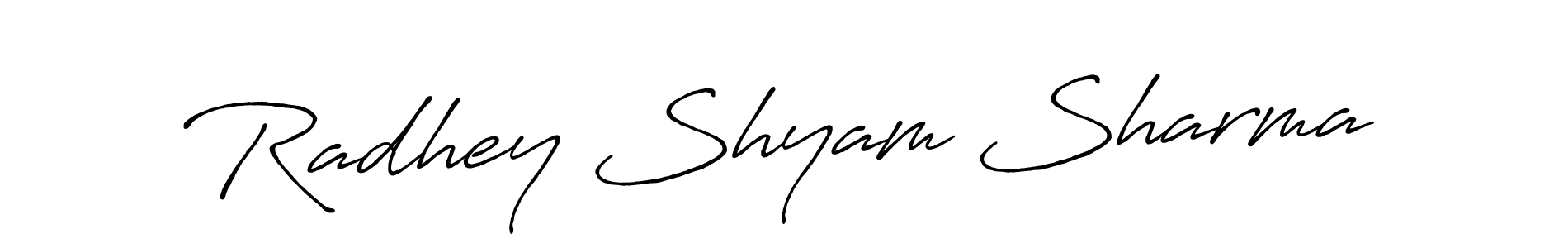 The best way (Antro_Vectra_Bolder) to make a short signature is to pick only two or three words in your name. The name Radhey Shyam Sharma include a total of six letters. For converting this name. Radhey Shyam Sharma signature style 7 images and pictures png