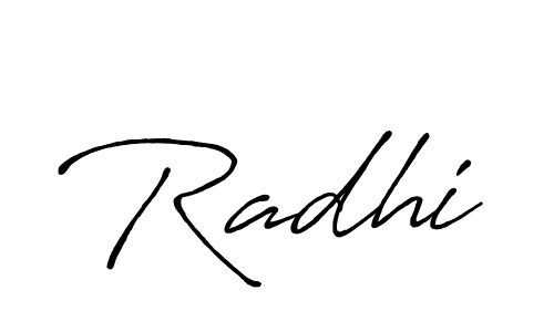 Radhi stylish signature style. Best Handwritten Sign (Antro_Vectra_Bolder) for my name. Handwritten Signature Collection Ideas for my name Radhi. Radhi signature style 7 images and pictures png