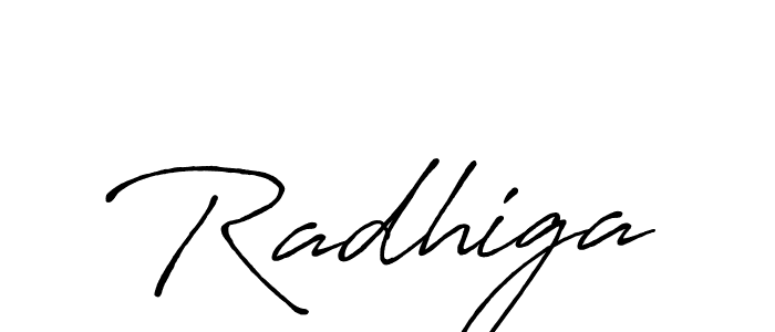 Create a beautiful signature design for name Radhiga. With this signature (Antro_Vectra_Bolder) fonts, you can make a handwritten signature for free. Radhiga signature style 7 images and pictures png