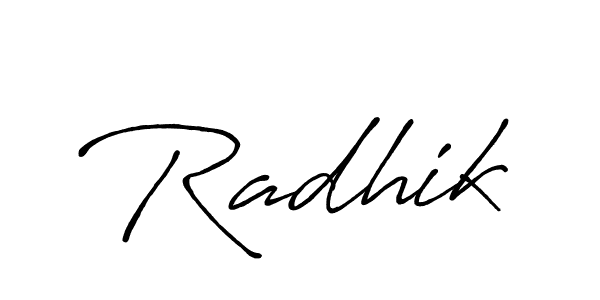 Also we have Radhik name is the best signature style. Create professional handwritten signature collection using Antro_Vectra_Bolder autograph style. Radhik signature style 7 images and pictures png