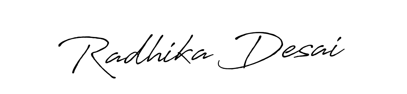 Design your own signature with our free online signature maker. With this signature software, you can create a handwritten (Antro_Vectra_Bolder) signature for name Radhika Desai. Radhika Desai signature style 7 images and pictures png