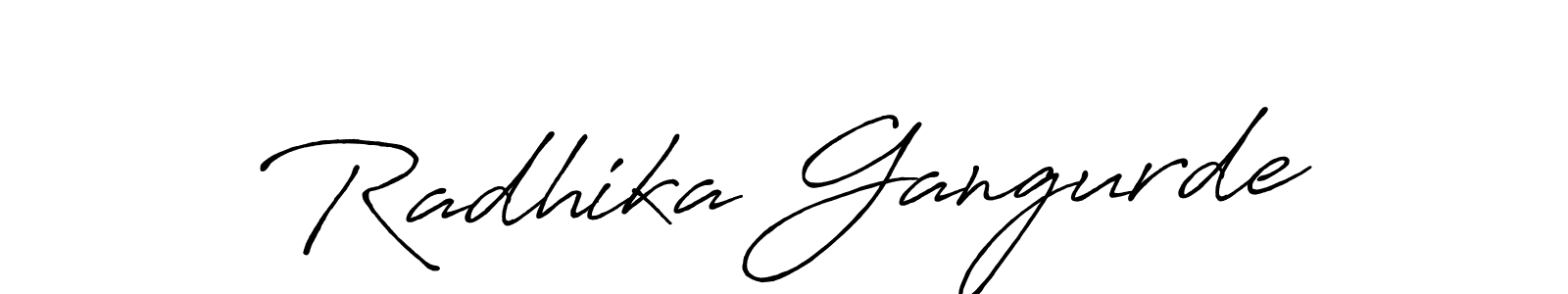 You should practise on your own different ways (Antro_Vectra_Bolder) to write your name (Radhika Gangurde) in signature. don't let someone else do it for you. Radhika Gangurde signature style 7 images and pictures png