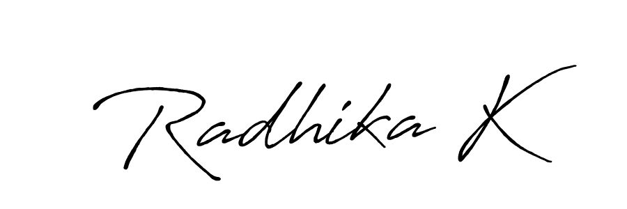 This is the best signature style for the Radhika K name. Also you like these signature font (Antro_Vectra_Bolder). Mix name signature. Radhika K signature style 7 images and pictures png