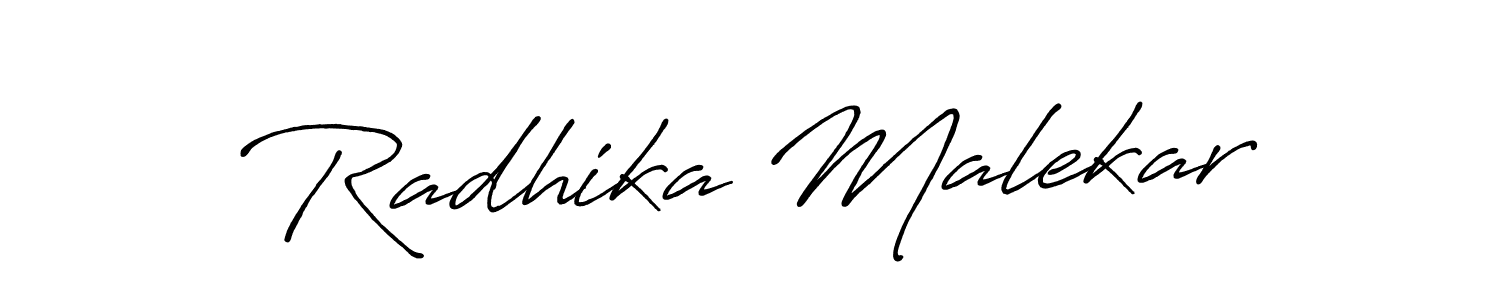 How to make Radhika Malekar signature? Antro_Vectra_Bolder is a professional autograph style. Create handwritten signature for Radhika Malekar name. Radhika Malekar signature style 7 images and pictures png