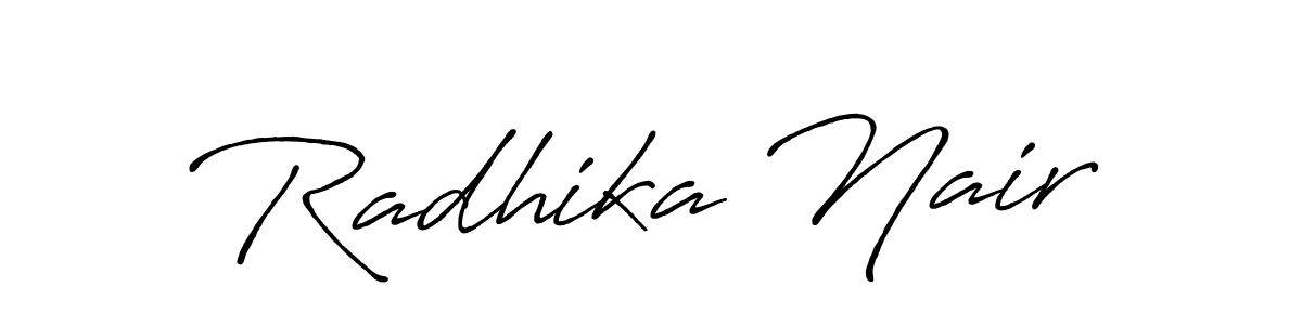 Radhika Nair stylish signature style. Best Handwritten Sign (Antro_Vectra_Bolder) for my name. Handwritten Signature Collection Ideas for my name Radhika Nair. Radhika Nair signature style 7 images and pictures png