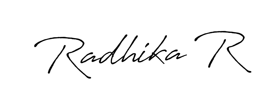 Radhika R stylish signature style. Best Handwritten Sign (Antro_Vectra_Bolder) for my name. Handwritten Signature Collection Ideas for my name Radhika R. Radhika R signature style 7 images and pictures png
