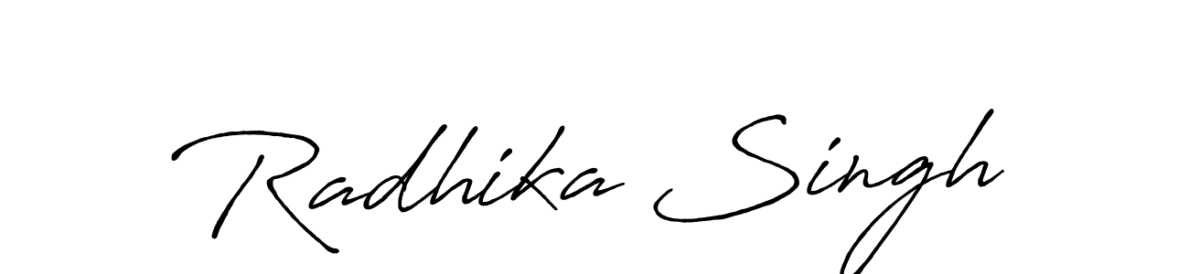 Design your own signature with our free online signature maker. With this signature software, you can create a handwritten (Antro_Vectra_Bolder) signature for name Radhika Singh. Radhika Singh signature style 7 images and pictures png