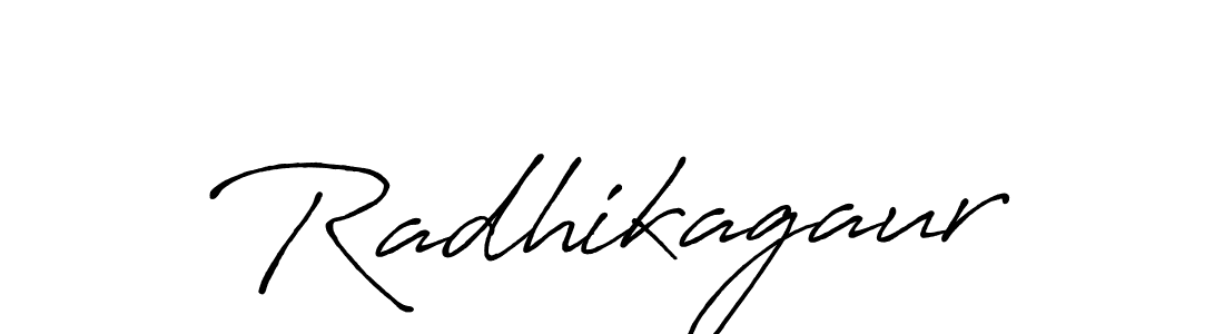 Radhikagaur stylish signature style. Best Handwritten Sign (Antro_Vectra_Bolder) for my name. Handwritten Signature Collection Ideas for my name Radhikagaur. Radhikagaur signature style 7 images and pictures png