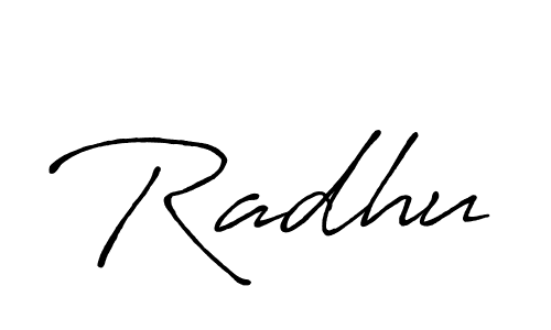 Best and Professional Signature Style for Radhu. Antro_Vectra_Bolder Best Signature Style Collection. Radhu signature style 7 images and pictures png