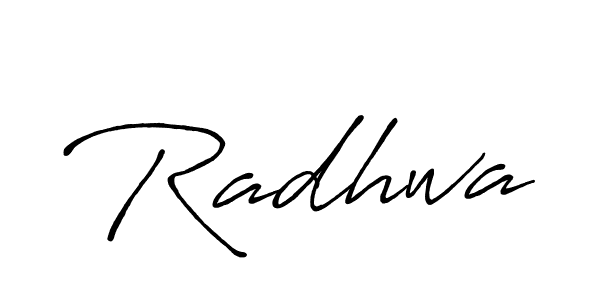 Design your own signature with our free online signature maker. With this signature software, you can create a handwritten (Antro_Vectra_Bolder) signature for name Radhwa. Radhwa signature style 7 images and pictures png