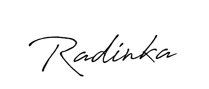 How to make Radinka name signature. Use Antro_Vectra_Bolder style for creating short signs online. This is the latest handwritten sign. Radinka signature style 7 images and pictures png