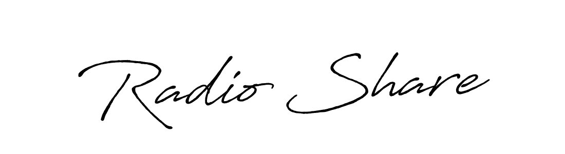 Antro_Vectra_Bolder is a professional signature style that is perfect for those who want to add a touch of class to their signature. It is also a great choice for those who want to make their signature more unique. Get Radio Share name to fancy signature for free. Radio Share signature style 7 images and pictures png