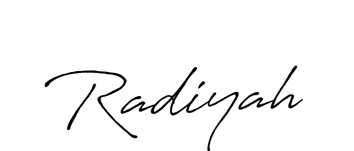 Also we have Radiyah name is the best signature style. Create professional handwritten signature collection using Antro_Vectra_Bolder autograph style. Radiyah signature style 7 images and pictures png