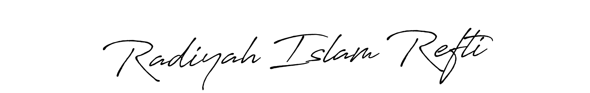 if you are searching for the best signature style for your name Radiyah Islam Refti. so please give up your signature search. here we have designed multiple signature styles  using Antro_Vectra_Bolder. Radiyah Islam Refti signature style 7 images and pictures png