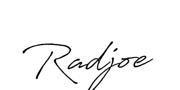 Create a beautiful signature design for name Radjoe. With this signature (Antro_Vectra_Bolder) fonts, you can make a handwritten signature for free. Radjoe signature style 7 images and pictures png