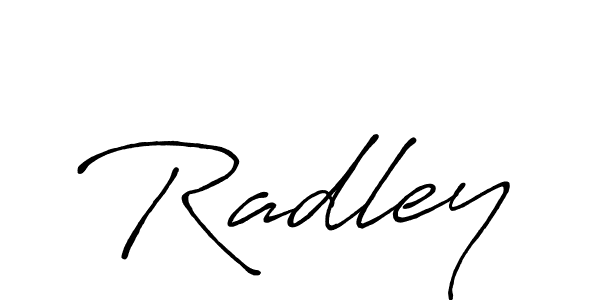 Use a signature maker to create a handwritten signature online. With this signature software, you can design (Antro_Vectra_Bolder) your own signature for name Radley. Radley signature style 7 images and pictures png