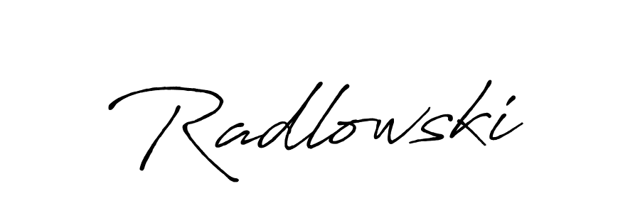 Radlowski stylish signature style. Best Handwritten Sign (Antro_Vectra_Bolder) for my name. Handwritten Signature Collection Ideas for my name Radlowski. Radlowski signature style 7 images and pictures png