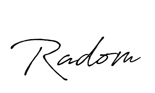 How to make Radom name signature. Use Antro_Vectra_Bolder style for creating short signs online. This is the latest handwritten sign. Radom signature style 7 images and pictures png