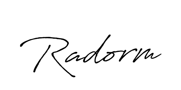 Make a beautiful signature design for name Radorm. With this signature (Antro_Vectra_Bolder) style, you can create a handwritten signature for free. Radorm signature style 7 images and pictures png