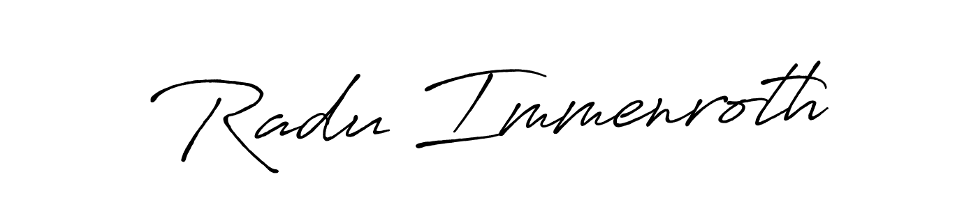 How to make Radu Immenroth name signature. Use Antro_Vectra_Bolder style for creating short signs online. This is the latest handwritten sign. Radu Immenroth signature style 7 images and pictures png