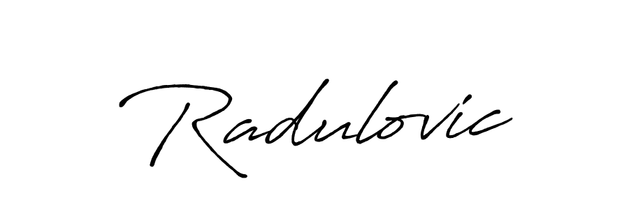 Radulovic stylish signature style. Best Handwritten Sign (Antro_Vectra_Bolder) for my name. Handwritten Signature Collection Ideas for my name Radulovic. Radulovic signature style 7 images and pictures png
