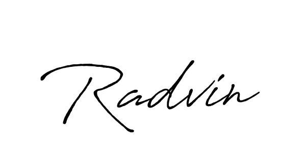 Make a beautiful signature design for name Radvin. With this signature (Antro_Vectra_Bolder) style, you can create a handwritten signature for free. Radvin signature style 7 images and pictures png