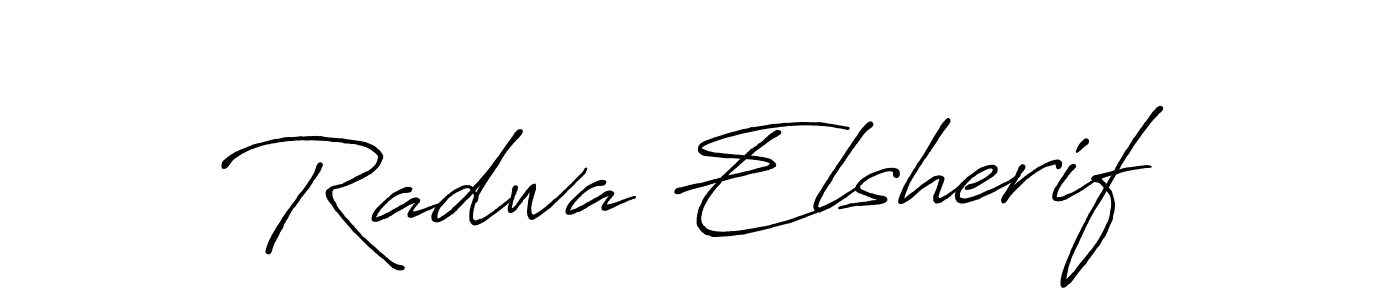 This is the best signature style for the Radwa Elsherif name. Also you like these signature font (Antro_Vectra_Bolder). Mix name signature. Radwa Elsherif signature style 7 images and pictures png