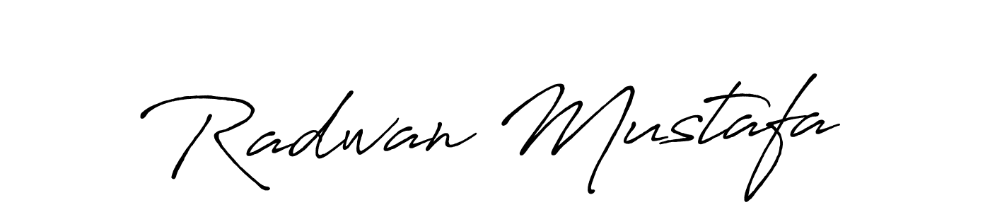 Radwan Mustafa stylish signature style. Best Handwritten Sign (Antro_Vectra_Bolder) for my name. Handwritten Signature Collection Ideas for my name Radwan Mustafa. Radwan Mustafa signature style 7 images and pictures png