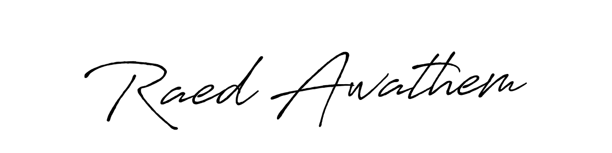 Raed Awathem stylish signature style. Best Handwritten Sign (Antro_Vectra_Bolder) for my name. Handwritten Signature Collection Ideas for my name Raed Awathem. Raed Awathem signature style 7 images and pictures png