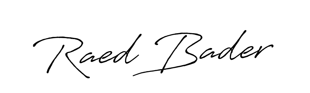 Design your own signature with our free online signature maker. With this signature software, you can create a handwritten (Antro_Vectra_Bolder) signature for name Raed Bader. Raed Bader signature style 7 images and pictures png