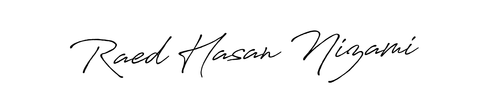 Also You can easily find your signature by using the search form. We will create Raed Hasan Nizami name handwritten signature images for you free of cost using Antro_Vectra_Bolder sign style. Raed Hasan Nizami signature style 7 images and pictures png