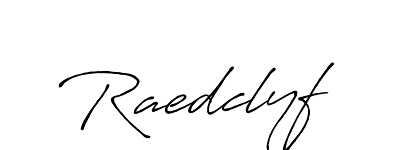 Use a signature maker to create a handwritten signature online. With this signature software, you can design (Antro_Vectra_Bolder) your own signature for name Raedclyf. Raedclyf signature style 7 images and pictures png