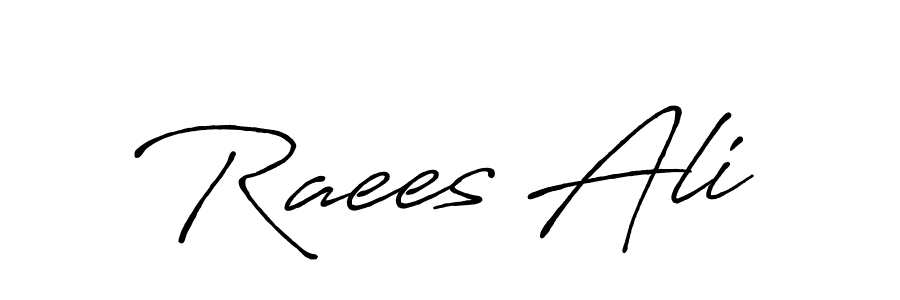 Use a signature maker to create a handwritten signature online. With this signature software, you can design (Antro_Vectra_Bolder) your own signature for name Raees Ali. Raees Ali signature style 7 images and pictures png