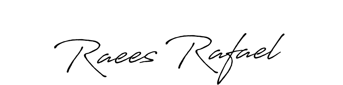 Use a signature maker to create a handwritten signature online. With this signature software, you can design (Antro_Vectra_Bolder) your own signature for name Raees Rafael. Raees Rafael signature style 7 images and pictures png